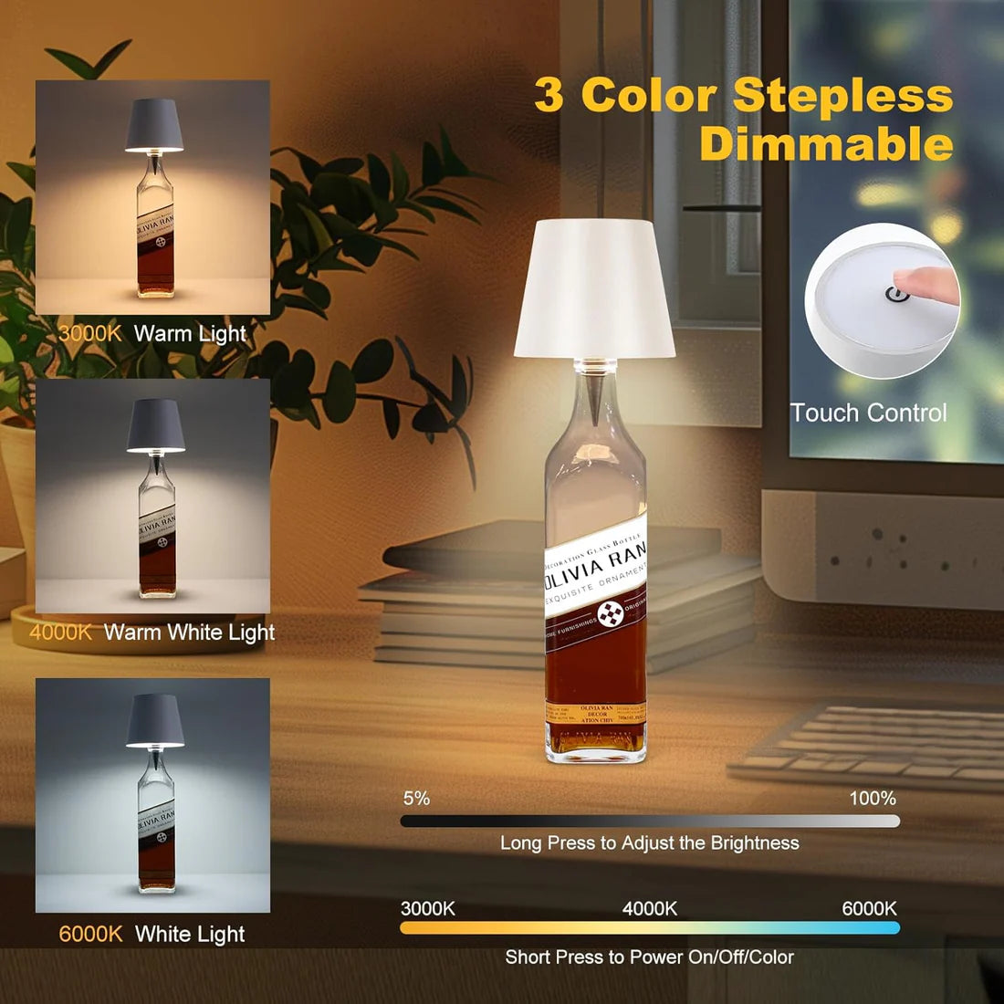LumiBottle™ RGB Lampa na Dodir