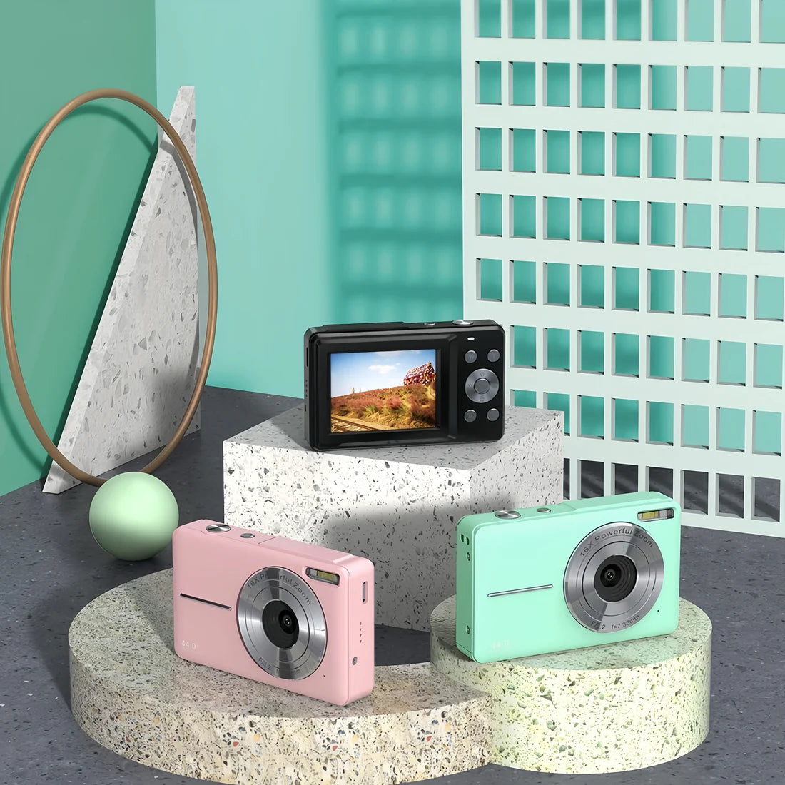 Pixora 44 – Retro Digitalna Kamera za Vlogove i Kreativne Priče