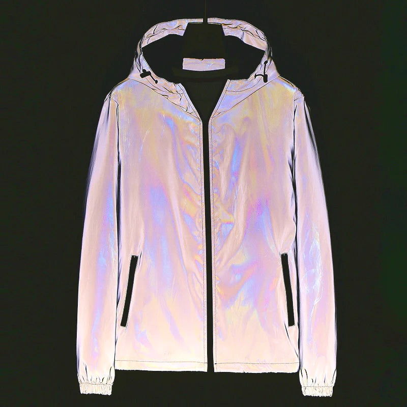 LumiShift Jakna – Reflektujuća, Vetrootporna i Vodootporna Jakna koja Menja Boje