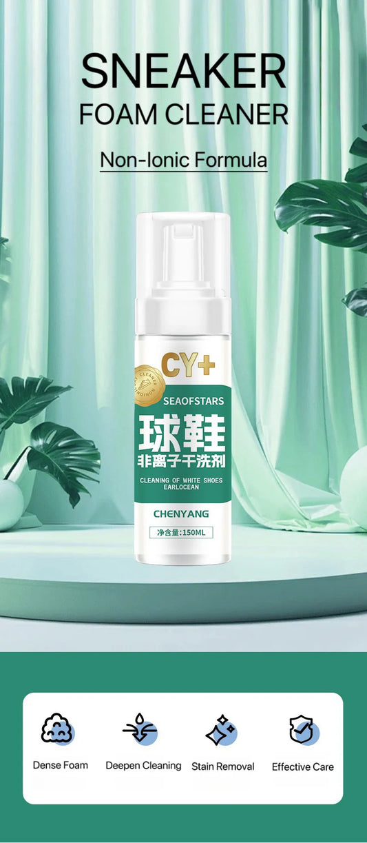 Aktivna pena – Set za Čišćenje Patika Bez Ispiranja (2x150 ml + Mekana Četka)