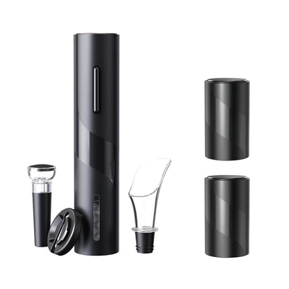 Komplet Otvarača za Vino i Pivo – Električni Čepomer sa Aeratorom i Vakum Zatvaračem + 2 Pritisna Otvarača za Flaše