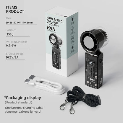 IceBreeze Turbo – Ručni Ventilator sa Hlađenom Metalnom Pločom i LED Svetlom