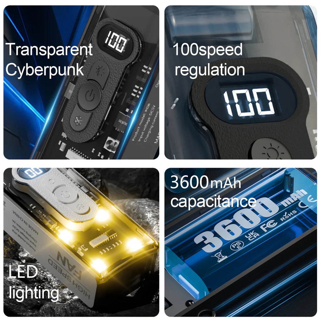 IceBreeze Turbo – Ručni Ventilator sa Hlađenom Metalnom Pločom i LED Svetlom