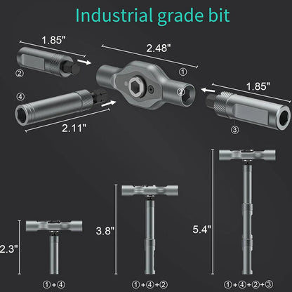 MagSnap Modularni Precizni Šrafciger Set sa Račnom – Magnetni Alat za Sitne Popravke