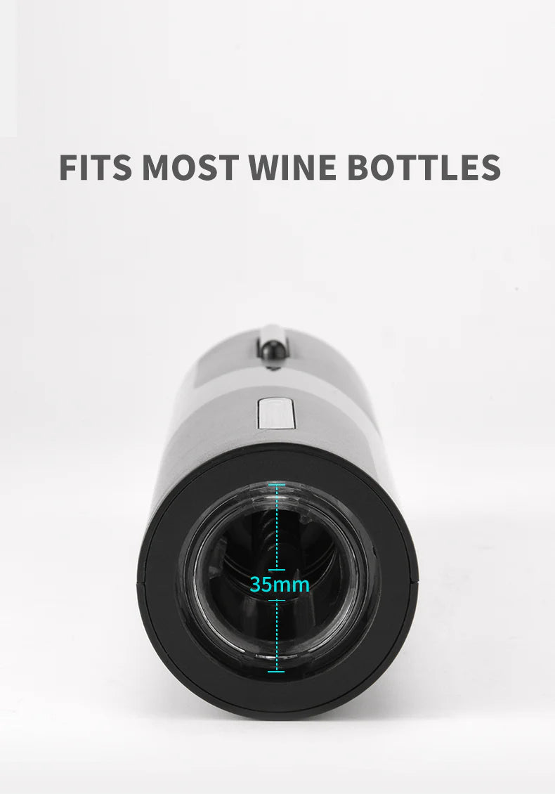 Komplet Otvarača za Vino i Pivo – Električni Čepomer sa Aeratorom i Vakum Zatvaračem + 2 Pritisna Otvarača za Flaše