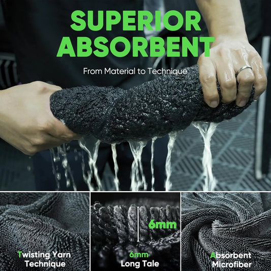 MagicDry Twist Mikrofiber Krpe za Auto – Set 2+1 za Brzo Sušenje Bez Tragova