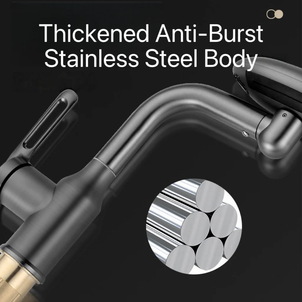 AquaLux 4u1 Premium Slavina za Kupatilo – Nerđajući Čelik sa Spa Efektom