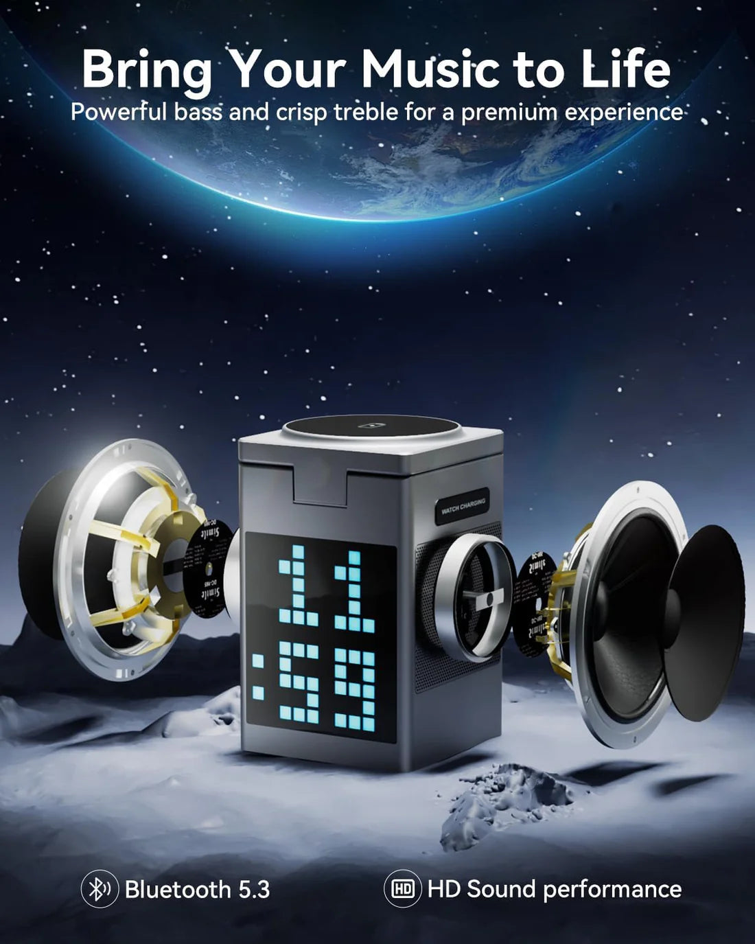 LumiDock 3-u-1 Bluetooth zvučnik i bežna stanica za punjenje