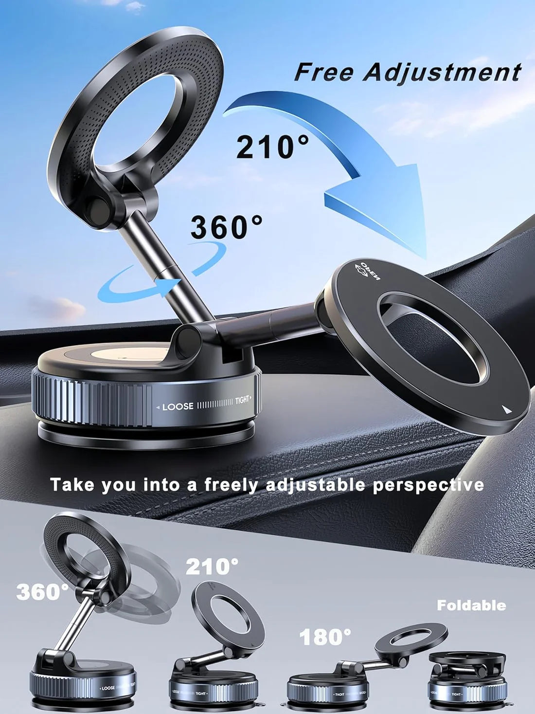 NanoHold 360 – Univerzalni Držač za Telefon sa Vakumom i Nano-Gelom