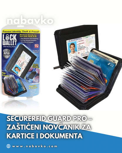 SecureRFID Guard Pro – Zaštićeni Novčanik za Kartice i Dokumenta
