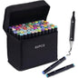Dvostrani Flomasteri – Set od 80 Markera za Crtanje i Bojenje sa Torbicom