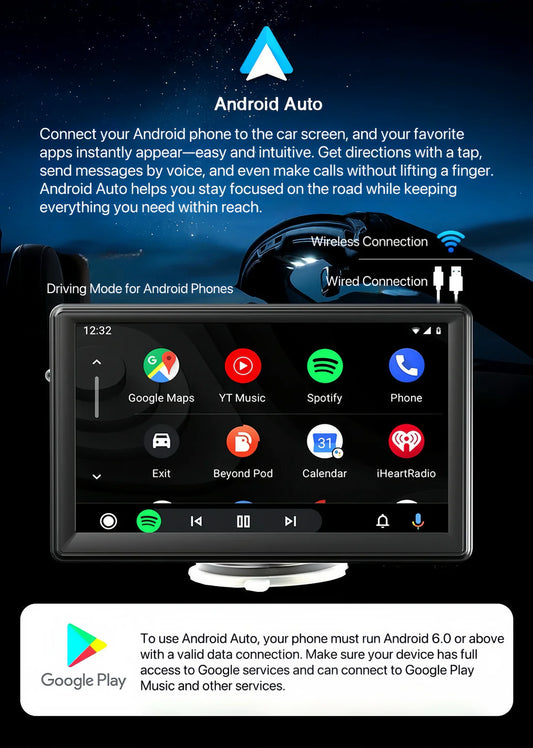 SmartDrive 7 – Bežični CarPlay & Android Auto Ekran