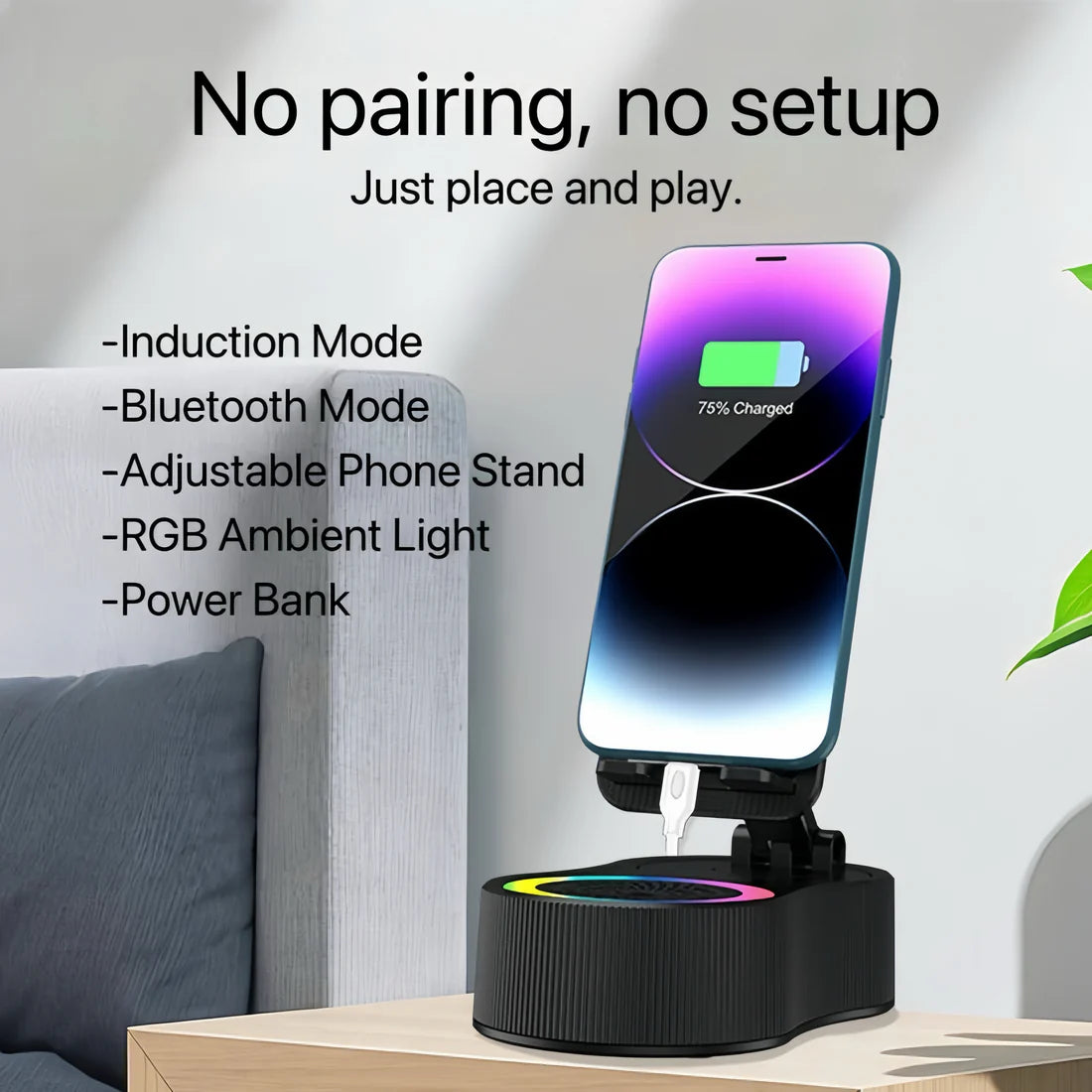 SoundDock One – Bežični pametni zvučnik i stalak za punjenje telefona