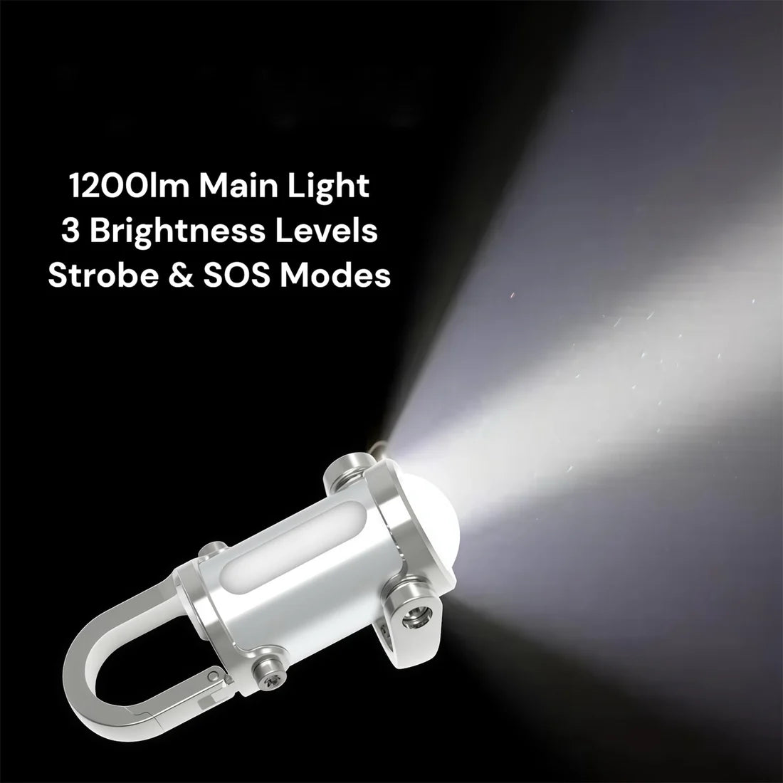 Mini LED lampa LumiLink 1200lm – džepna baterijska lampa sa USB-C punjenjem i SOS funkcijom