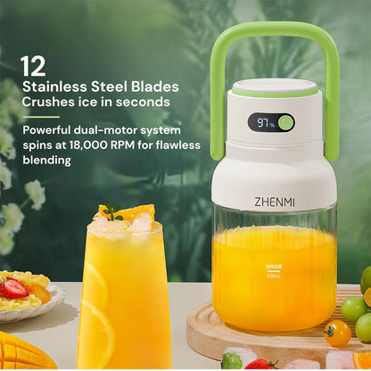 JuicerPro 1000 – prenosivi blender sa 12 sečiva i direktnim poklopcem za piće