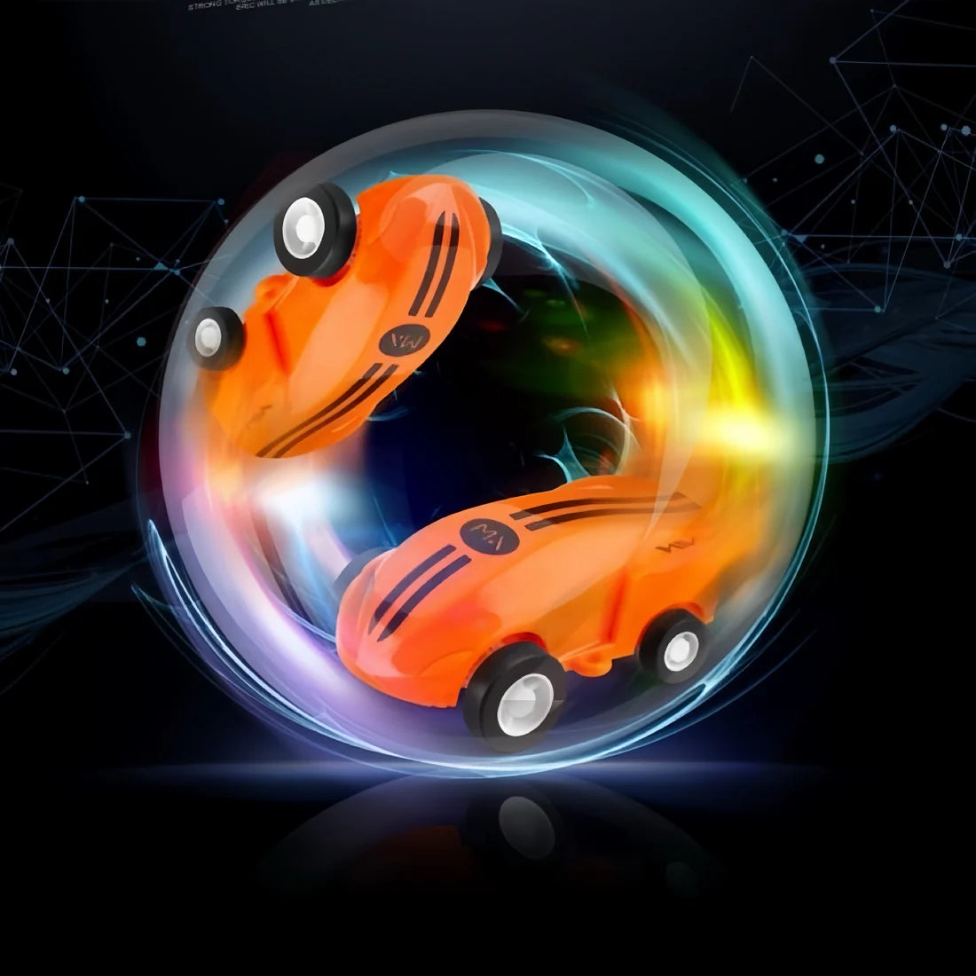 Mini auto FlashSpin RGB – punjiva trkačka igračka u providnoj lopti