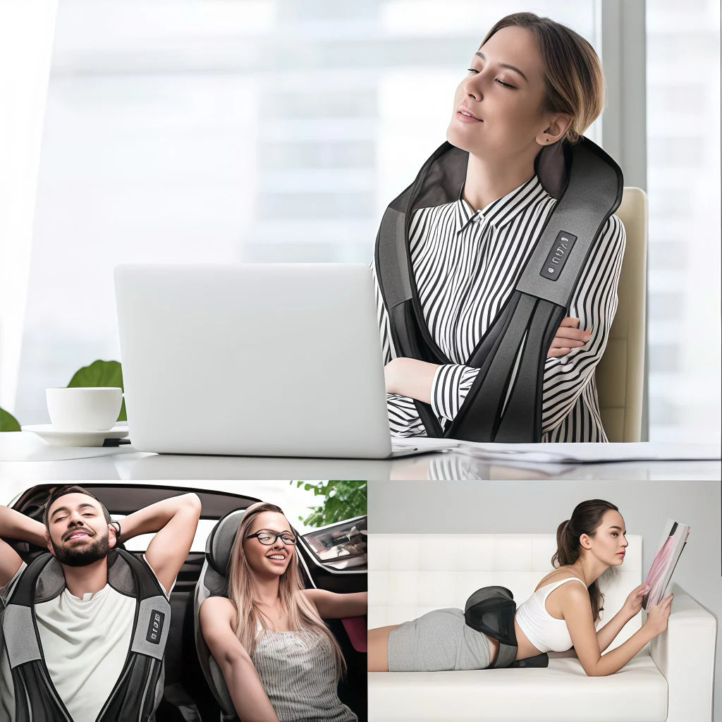 Relaxmate – Grejni masažer za vrat, ramena i leđa