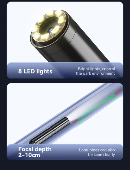 FlexCam Pro – Inspekcijska Kamera sa 5M Savitljivim Kablom i Zamenskim Alatima